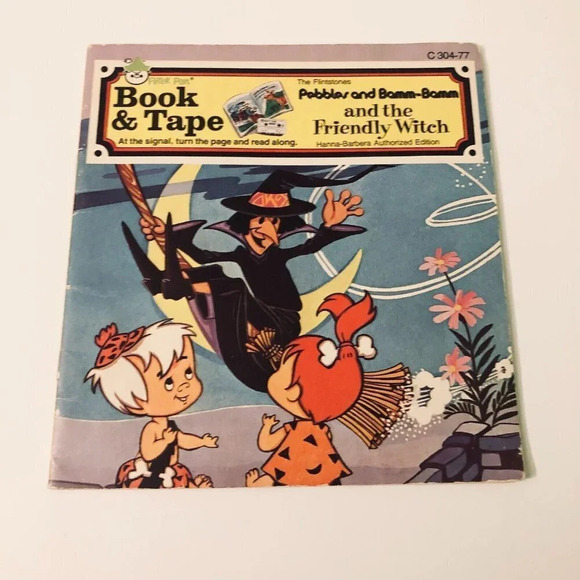 Vtg 1976 Pebbles And Bamm Bamm And The Friendly  Witch Book Only No Tape - Picture 1 of 15